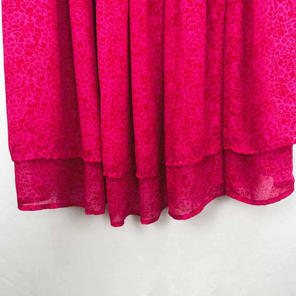 NWT Hatch The Cosette in Samba Print, Bright Pink Maxi Ruffle Dress, Sz 0/ XS - Picture 11 of 13